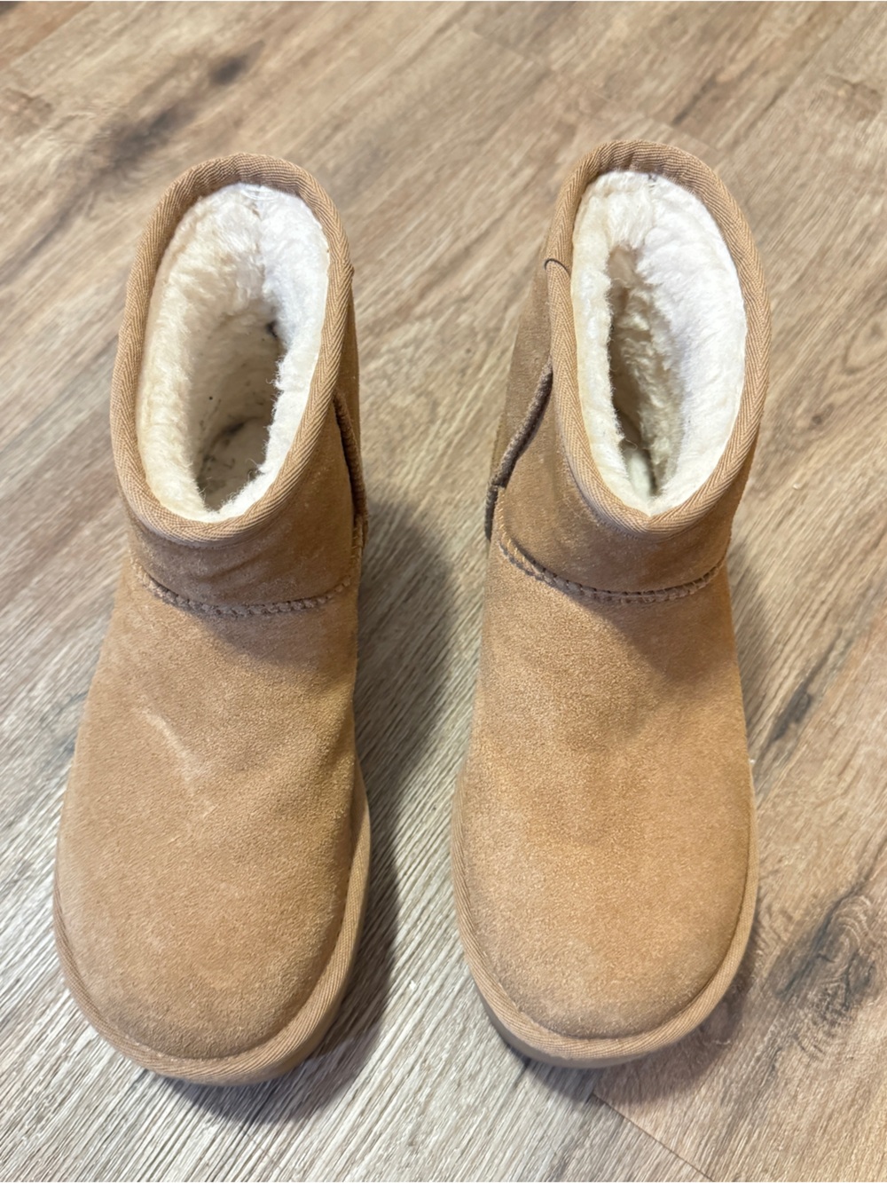 UGG Womens Classic Mini Platform Boots - Chestnut Brown - Picture 3 of 5